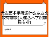大连艺术学院读什么专业比较有前景(大连艺术学院前景专业)