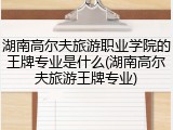 湖南高尔夫旅游职业学院的王牌专业是什么(湖南高尔夫旅游王牌专业)