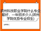滨州科技职业学院什么专业最好，一年招多少人(滨州学院优势专业招生)