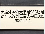 大连外国语大学是985还是211(大连外国语大学属985或211？)