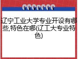 辽宁工业大学专业开设有哪些,特色在哪(辽工大专业特色)