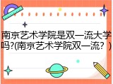 南京艺术学院是双一流大学吗?(南京艺术学院双一流？)