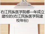 右江民族医学院哪一年成立建校的(右江民族医学院建校年份)