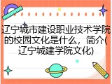辽宁城市建设职业技术学院的校园文化是什么，简介(辽宁城建学院文化)