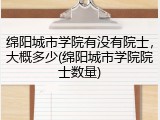 绵阳城市学院有没有院士，大概多少(绵阳城市学院院士数量)