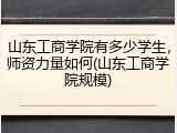 山东工商学院有多少学生，师资力量如何(山东工商学院规模)