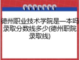 德州职业技术学院是一本吗录取分数线多少(德州职院录取线)
