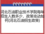 河北石油职业技术学院每年招生人数多少，政策变动如何(河北石油招生政策)