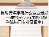 昆明传媒学院什么专业最好，一年招多少人(昆明传媒学院热门专业及招生)