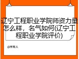 辽宁工程职业学院师资力量怎么样，名气如何(辽宁工程职业学院评价)