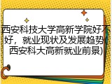 西安科技大学高新学院好不好，就业现状及发展趋势(西安科大高新就业前景)