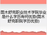 图木舒克职业技术学院毕业是什么学历有何优势(图木舒克职院学历优势)