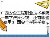 广西安全工程职业技术学院一年学费多少钱，还有哪些费用(广西安全学院学费)
