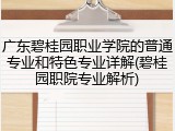 广东碧桂园职业学院的普通专业和特色专业详解(碧桂园职院专业解析)
