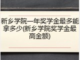 新乡学院一年奖学金最多能拿多少(新乡学院奖学金最高金额)
