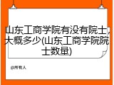 山东工商学院有没有院士，大概多少(山东工商学院院士数量)