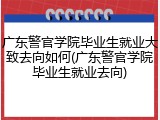 广东警官学院毕业生就业大致去向如何(广东警官学院毕业生就业去向)