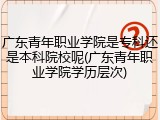 广东青年职业学院是专科还是本科院校呢(广东青年职业学院学历层次)