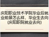 庆阳职业技术学院毕业后就业前景怎么样，毕业生去向(庆阳职院就业去向)