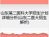 山东第二医科大学招生计划详细分析(山东二医大招生解析)