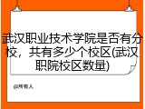 武汉职业技术学院是否有分校，共有多少个校区(武汉职院校区数量)