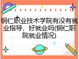 铜仁职业技术学院有没有就业指导，好就业吗(铜仁职院就业情况)