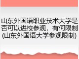 山东外国语职业技术大学是否可以进校参观，有何限制(山东外国语大学参观限制)