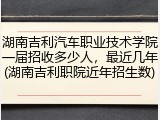 湖南吉利汽车职业技术学院一届招收多少人，最近几年(湖南吉利职院近年招生数)