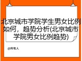 北京城市学院学生男女比例如何，趋势分析(北京城市学院男女比例趋势)