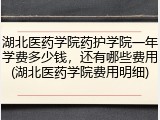 湖北医药学院药护学院一年学费多少钱，还有哪些费用(湖北医药学院费用明细)