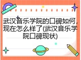 武汉音乐学院的口碑如何，现在怎么样了(武汉音乐学院口碑现状)