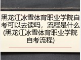 黑龙江冰雪体育职业学院自考可以去读吗，流程是什么(黑龙江冰雪体育职业学院自考流程)