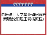 沈阳理工大学毕业如何调档案呢(沈阳理工调档流程)