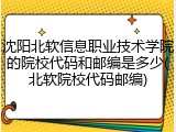 沈阳北软信息职业技术学院的院校代码和邮编是多少(北软院校代码邮编)