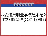 西安海棠职业学院是不是211或985高校(非211/985)