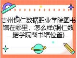 贵州铜仁数据职业学院图书馆在哪里，怎么样(铜仁数据学院图书馆位置)