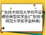 广东技术师范大学共开设有哪些类型奖学金(广东技术师范大学奖学金种类)