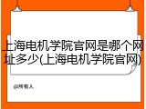 上海电机学院官网是哪个网址多少(上海电机学院官网)