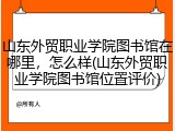 山东外贸职业学院图书馆在哪里，怎么样(山东外贸职业学院图书馆位置评价)