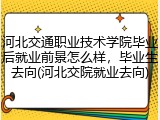 河北交通职业技术学院毕业后就业前景怎么样，毕业生去向(河北交院就业去向)