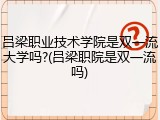 吕梁职业技术学院是双一流大学吗?(吕梁职院是双一流吗)