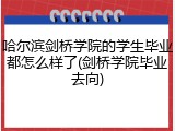 哈尔滨剑桥学院的学生毕业都怎么样了(剑桥学院毕业去向)