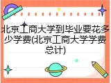 北京工商大学到毕业要花多少学费(北京工商大学学费总计)