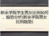 新余学院学生男女比例如何，趋势分析(新余学院男女比例趋势)