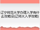 辽宁师范大学办理入学有什么攻略没(辽师大入学攻略)