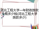 河北工程大学一年财政拨款大概多少钱(河北工程大学拨款多少)