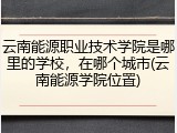 云南能源职业技术学院是哪里的学校，在哪个城市(云南能源学院位置)