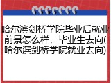哈尔滨剑桥学院毕业后就业前景怎么样，毕业生去向(哈尔滨剑桥学院就业去向)