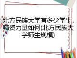 北方民族大学有多少学生，师资力量如何(北方民族大学师生规模)