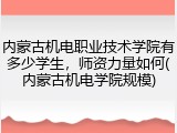 内蒙古机电职业技术学院有多少学生，师资力量如何(内蒙古机电学院规模)